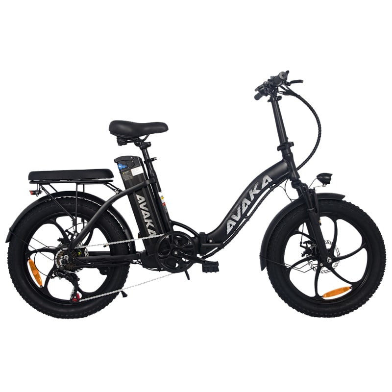 Avaka BZ20 Plus Folding Electric Bike Integrated Tyres Black