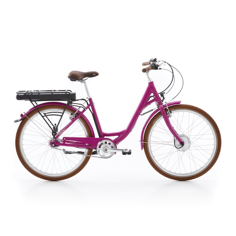 Batribike Omega Step-Through City E-Bike 250W Long-Range-560Wh-Magenta