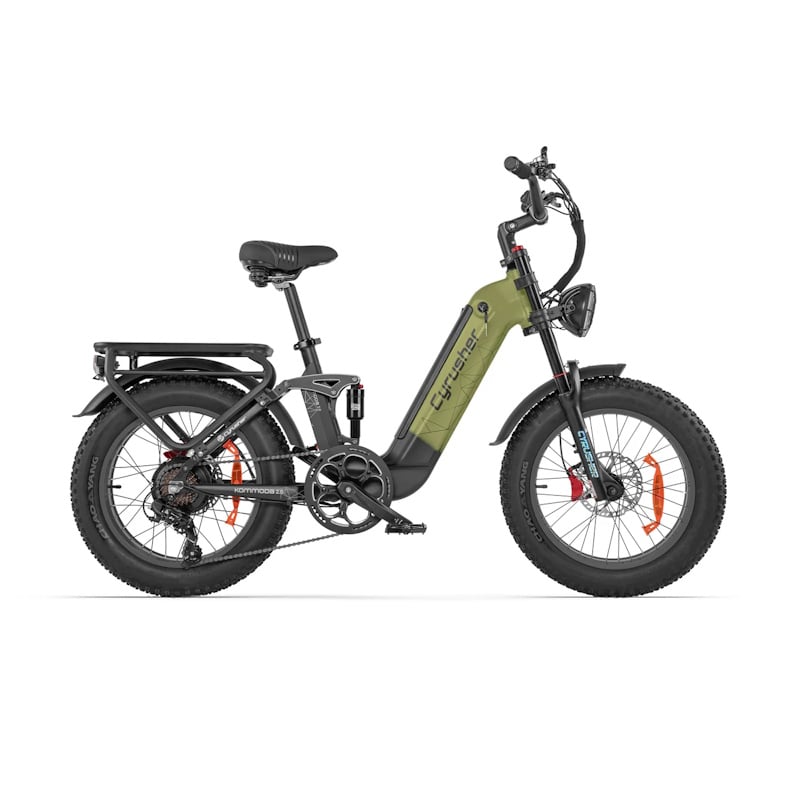 Cyrusher Kommoda 2.0 Fat Tyre E-Bike All-Terrain Step-Through 250W Green