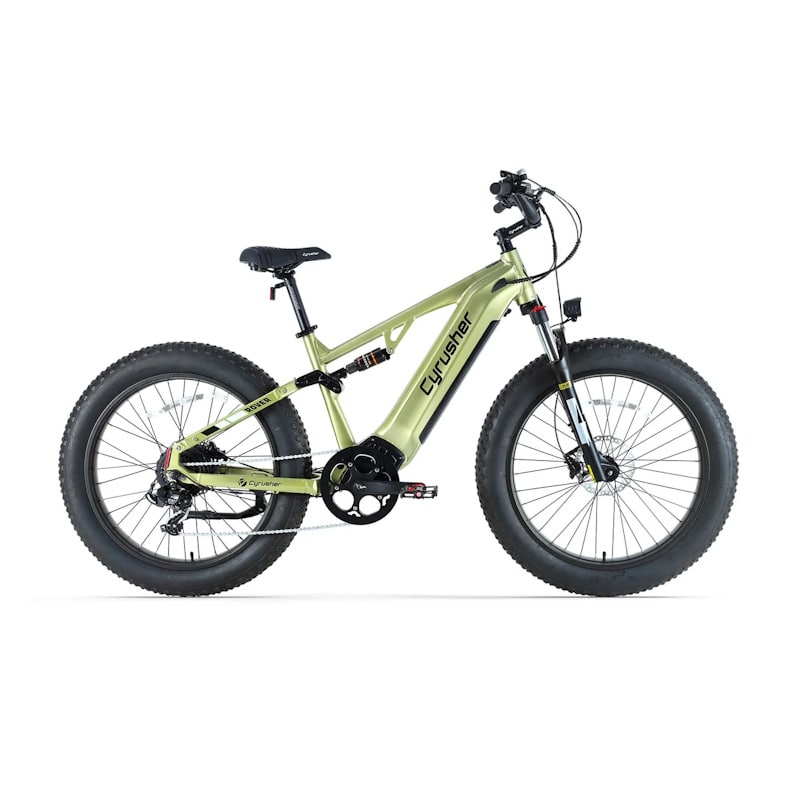 Cyrusher Rover All-Terrain E-Bike Fat Tyre Full Suspension 250W Green