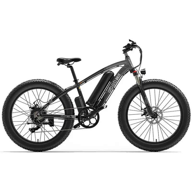 Gogobest GF600 26x4 Inch Fat Tyre Electric Mountain Bike 1000W Black & Grey