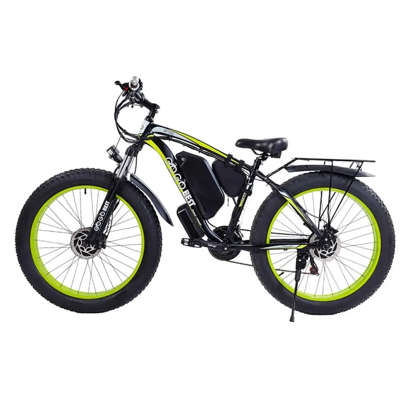 Gogobest GF700 26x4 Inch Fat Tyre Electric Bike Dual Moto Black and Green