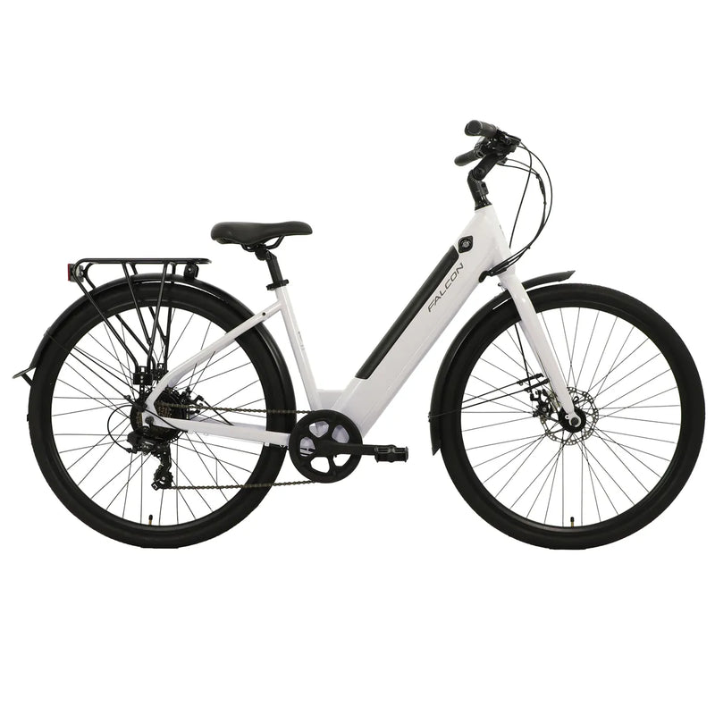 Falcon Liberty Low Step Off-White, complete bicycle studio side view