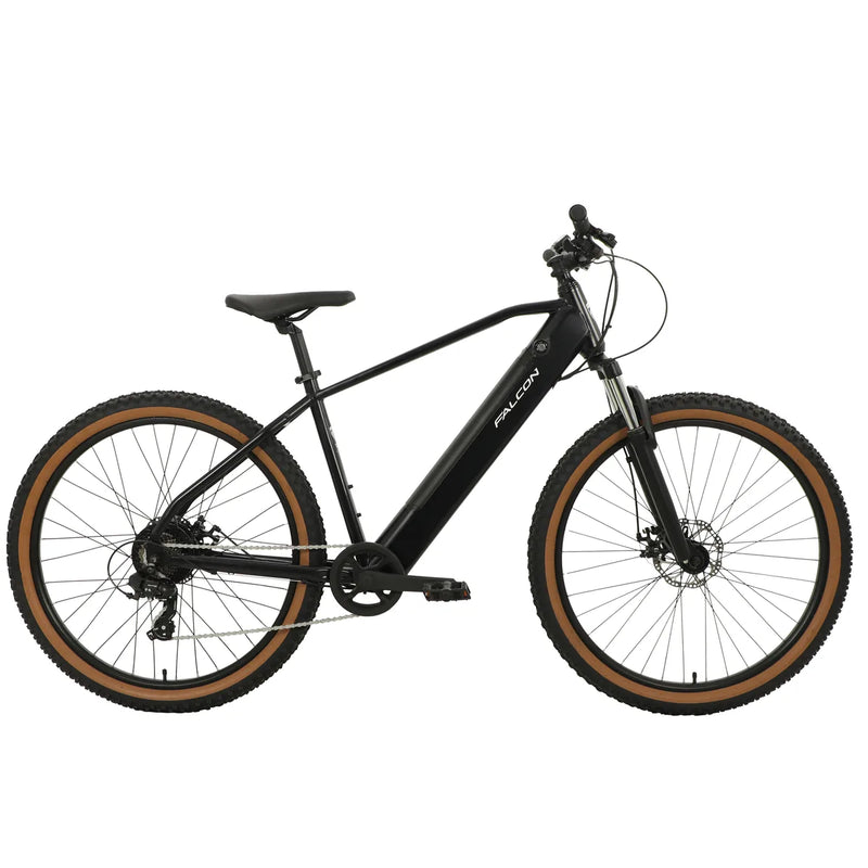 Falcon Turbine black electric mountain bike, full profile