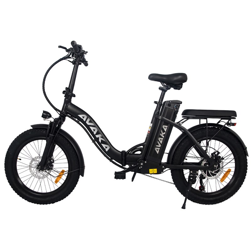 Avaka BZ20 PLUS Folding Electric Bike Spoke Tyres Black