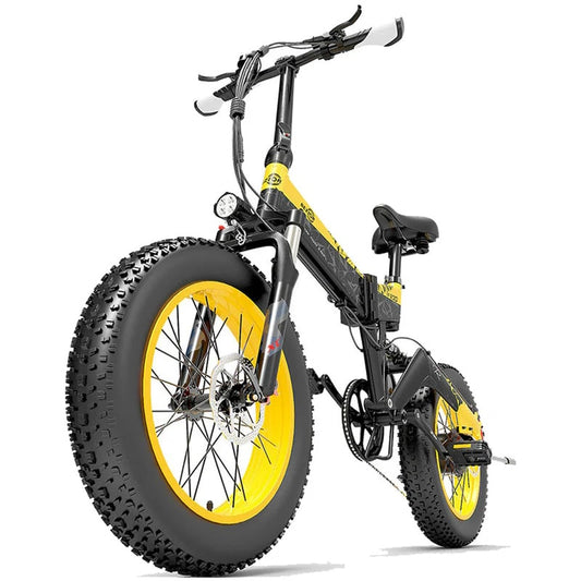 Bezior XF200 Folding Mountain E-Bike Black & Yellow 1000W