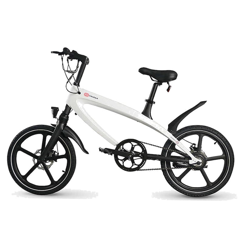 Cruzaa E-Bike with Built-in Speakers & Bluetooth 240W Road Legal Racing White