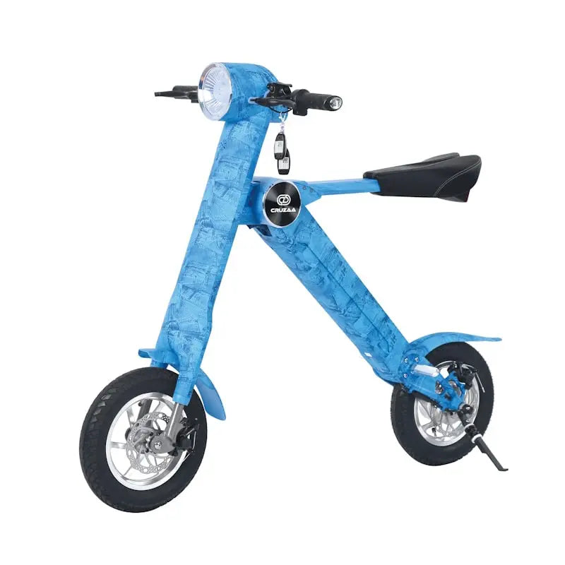 Cruzaa Pro Limited Edition Sit-Down E-Scooter with Built-in Speakers & Bluetooth 250W Denim Blue