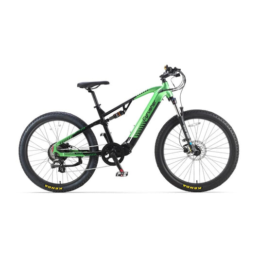 Cyrusher Flex Electric Mountain Bike 48V 15Ah Battery 80 Nm Torque 59 Mile Range - Green