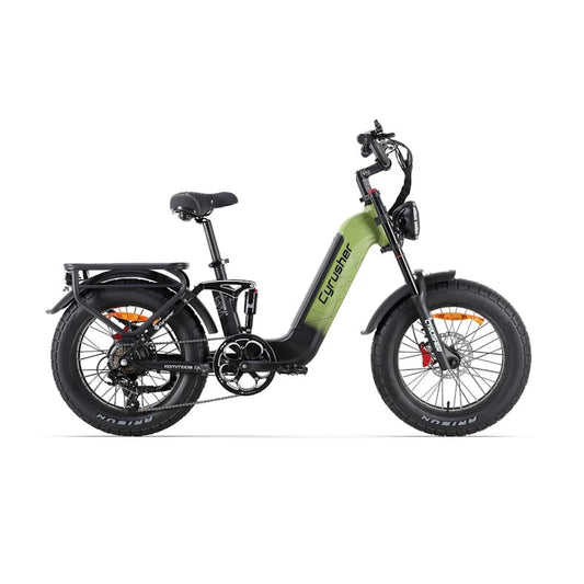 Cyrusher Kommoda 3.0 Fat Tyre All-Terrain Step-Through E-Bike 250W Green