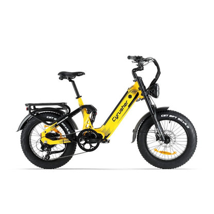 Cyrusher Kommoda Pro Step-Through Fat Tyre E-Bike - Yellow