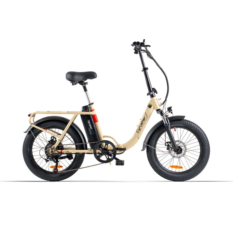 Cyrusher Loop Folding Fat Tyre E-Bike - Beige