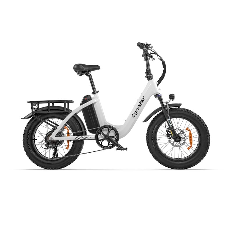 Cyrusher Rumble Fat Tyre E-Bike All-Terrain Step-Through 250W White