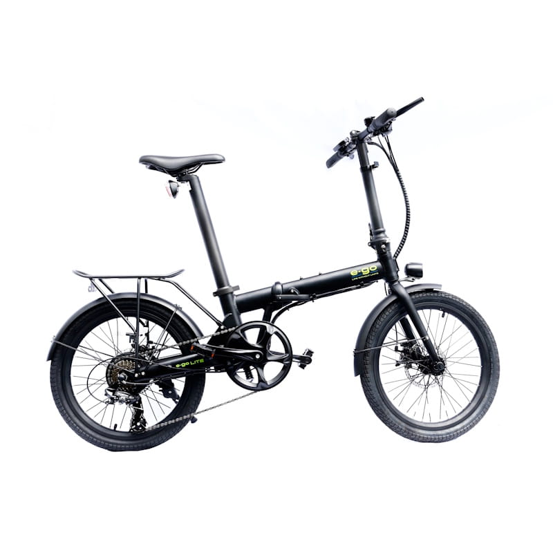 E-Go Lite+ Folding Lightweight Electric Bike 250W - Black