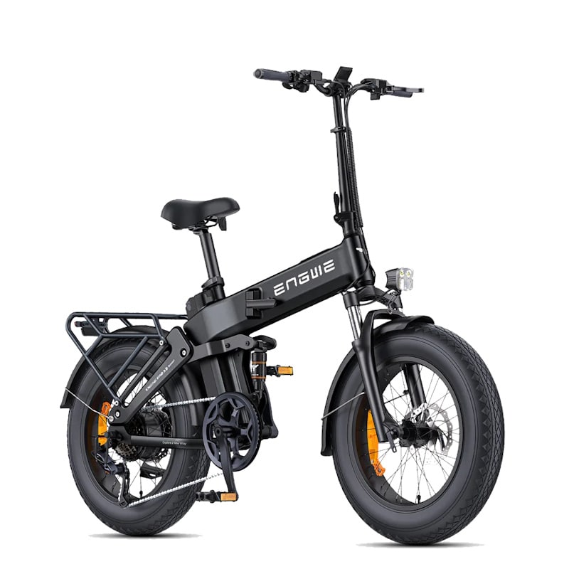 ENGWE Engine Pro 3.0 Boost Foldable E-Bike 90Nm Torque 80-Mile Range Full Suspension 250W Black