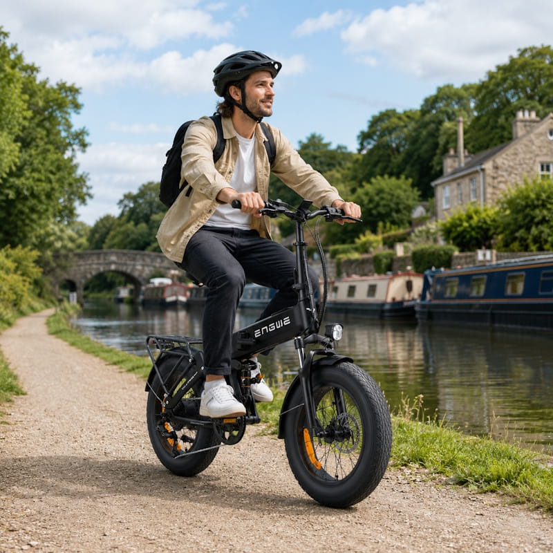 ENGWE Engine Pro 3.0 Boost Foldable E-Bike Full Suspension 250W 15.5mph Top Speed EAPC