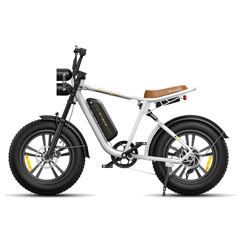 ENGWE M20 Single Battery E-Bike Fat Tyre Dual Suspension 750W White
