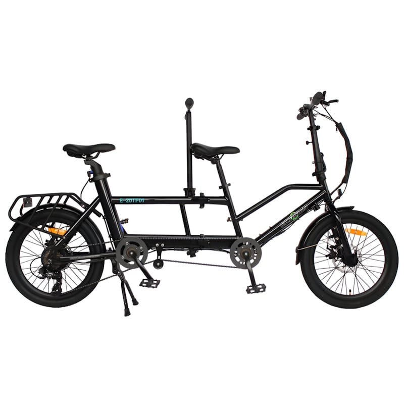 Ecosmo Folding Electric Tandem Bike Black