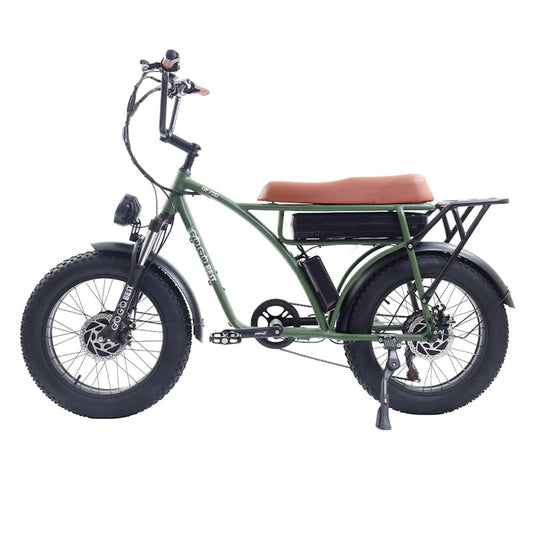 Gogobest GF750 20x4 Inch Fat Tyre E-Bike 2000W Dual Motor Dark Green