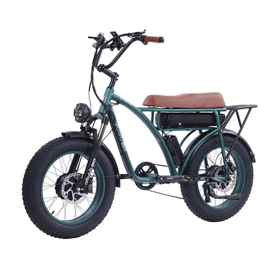 Gogobest GF750 Plus E-Bike 20x4 Inch Fat Tyre 2000W Dual Motor Dark Green