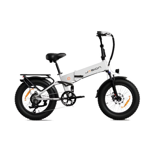 Jasion X-Hunter Folding All-Terrain Fat Tyre E-Bike 750W 85Nm Torque White