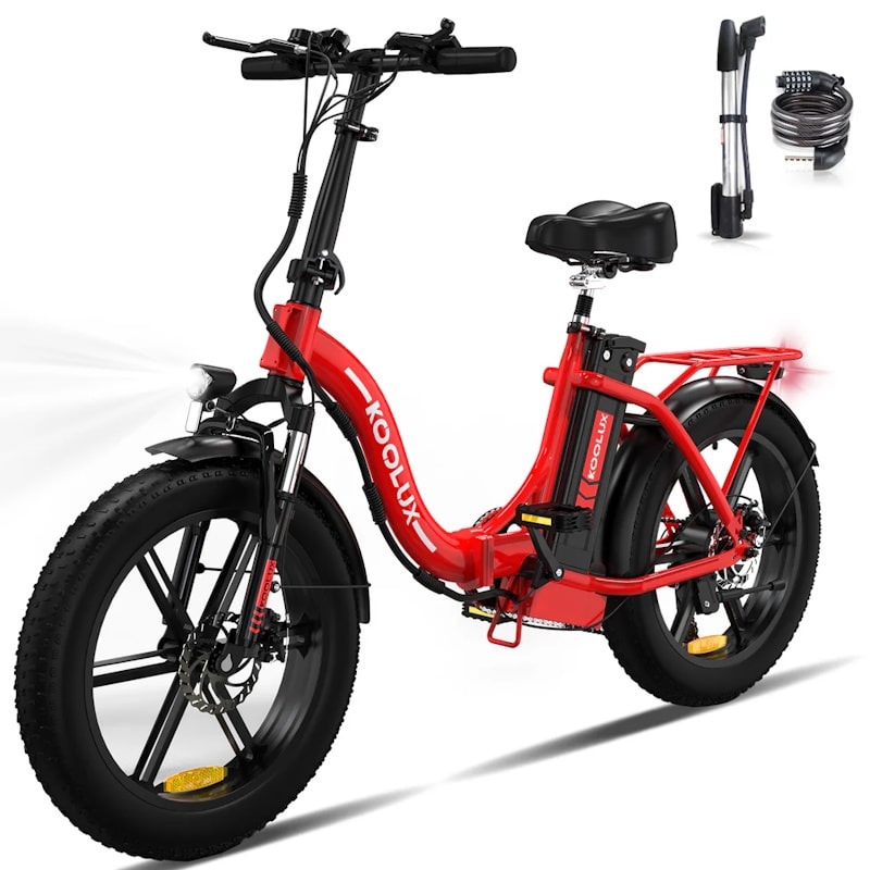 Koolux BK6S 4.0 Folding Fat Tyre E-Bike 250W  Red