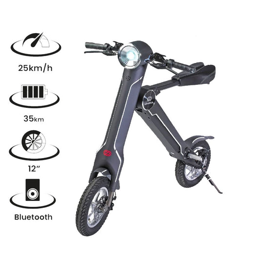 Cruzaa Sit-Down E-Scooter with Built-in Speakers & Bluetooth 250W