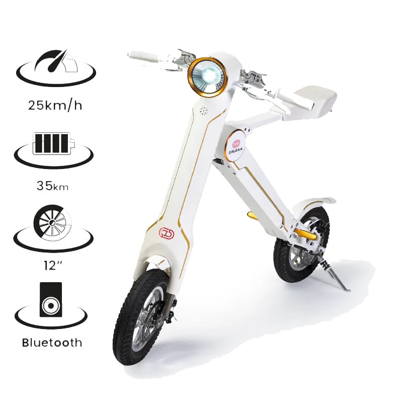 Cruzaa Sit-Down E-Scooter with Built-in Speakers & Bluetooth 250W