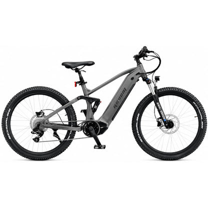 Revom M1 Full Suspension 95Nm Mid Drive Electric MTB 250W 15.5mph Top Speed - Dark Grey