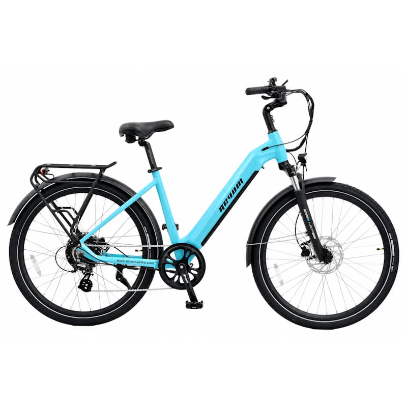 Revom U1 All Terrain Step-Through E-Bike 250W 15.5mph Top Speed - Turquoise