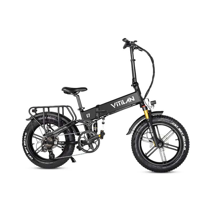 Vitilan I7 Pro 3.0 E-Bike Folding Full Suspension 750W Black
