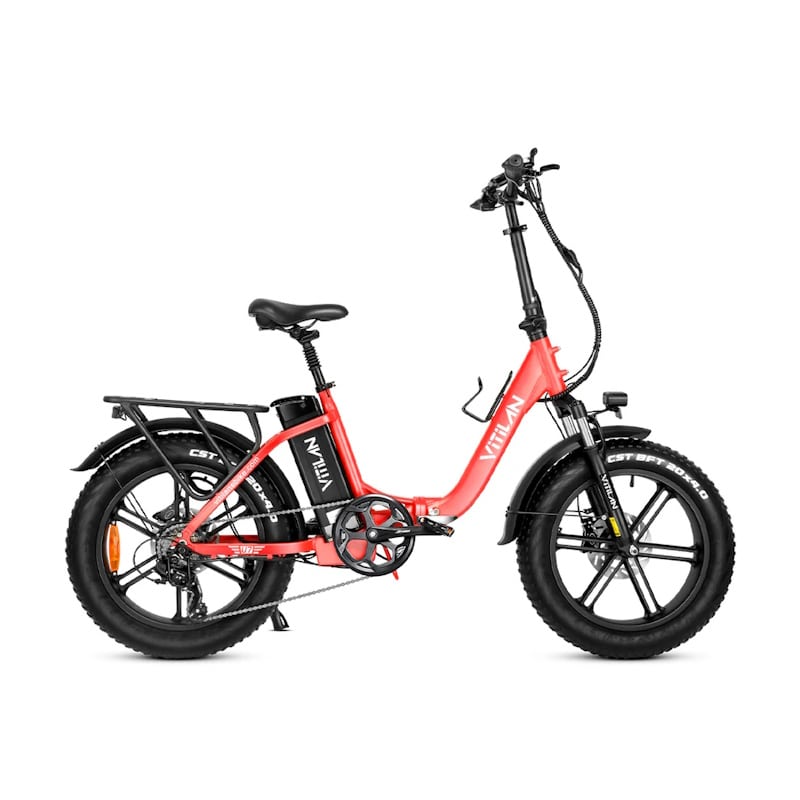 Vitilan U7 E-Bike Foldable Step Through Fat Tyre 750W Pink
