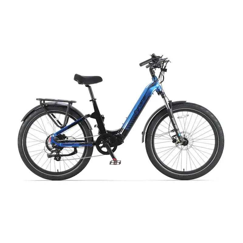 Cyrusher Sprint Electric City Bike 250W 48V 15AH Torque & Cadence UK Road Legal  Blue