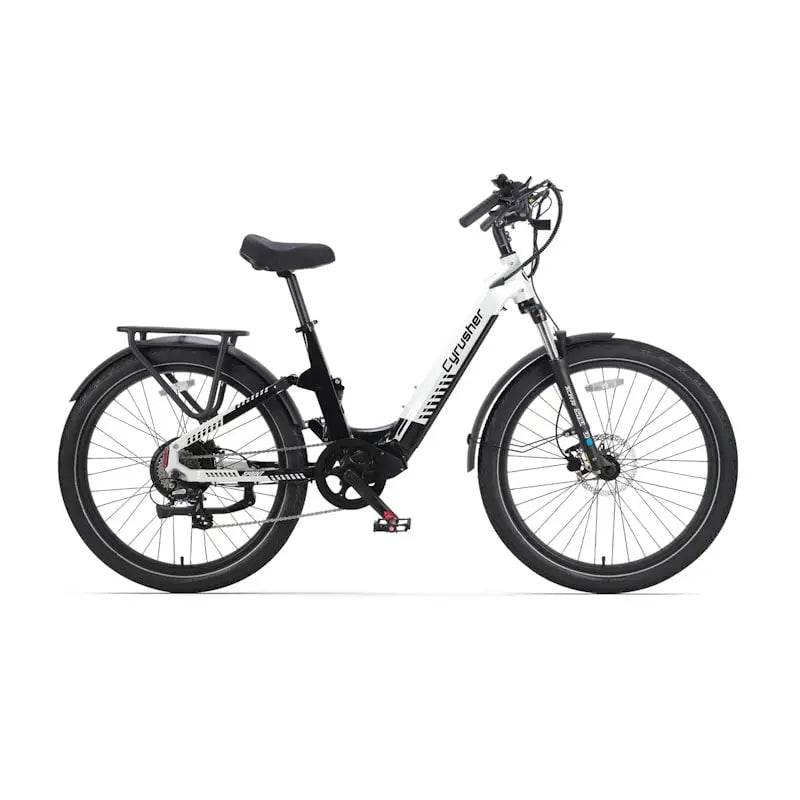 Cyrusher Sprint Electric City Bike 250W 48V 15AH Torque & Cadence UK Road Legal  White